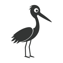 Obraz premium Stork silhouette vector illustration design. 