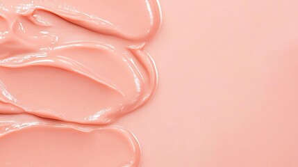 Creamy Peach Colored Cosmetic Swirls Abstract Background