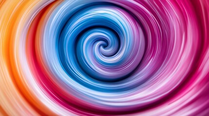 Vibrant swirling rainbow colors create hypnotic abstract art. AI Generated