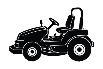Zero-Turn Mower vector style silhouette design.eps