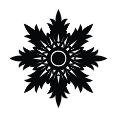 Sun Mandala Silhouette Vector Illustration Art for Spiritual and Ornamental Designs