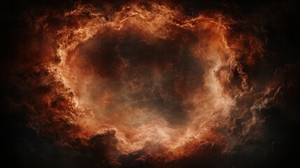 Fototapeta premium Fiery Celestial Ring Nebula Cosmic Cloud Formation