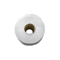 White Toilet Paper Roll with Soft Texture, Isolated on Transparent Background