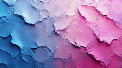 Naklejka premium Textured Abstract Pink Blue Gradient Paint Background. AI Generated