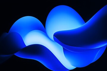 Glowing Blue Wallpaper Background