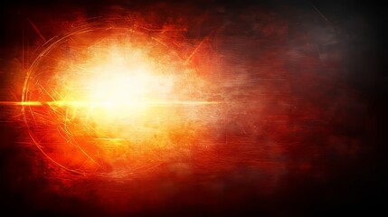 Fototapeta premium Fiery Glowing Orb Abstract Background Texture
