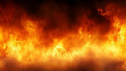 Fiery Inferno Blaze Intense Burning Flames Background