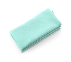 Folded clean napkins isolated on white background