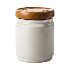Modern Ceramic Flour Canister with Embossed Detail Isolated on Transparent Background