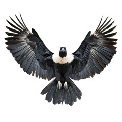 Obraz premium Andean Condor, massive black bird with white neck ruff and broad wings. isolated on transparency background