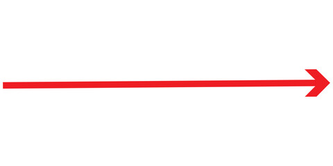 Obraz premium Long arrow. Black and Red arrow pointing Right and Left. Bold and Thine long arrow. Vector illustration.