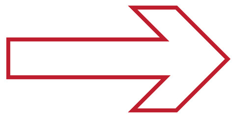 Long arrow icon isolated. Long arrow vector, icon. Red, Black and Blue horizontal arrow. Right and Left long arrow vector icon.