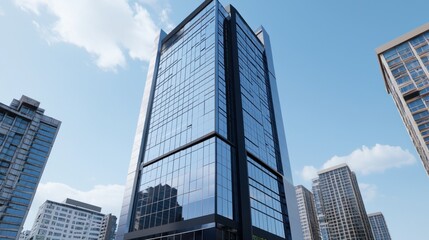 Modern Glass Skyscraper in City
