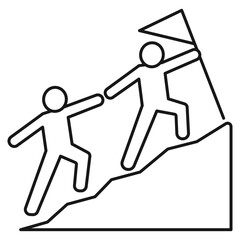 Leadership icon on white background 