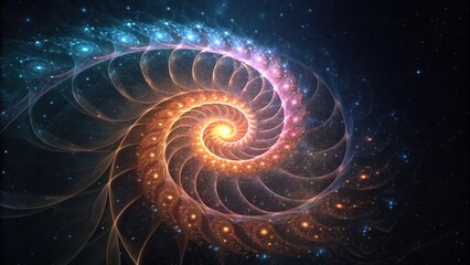 technology background concept, Abstract spiral galaxy design with vibrant colors