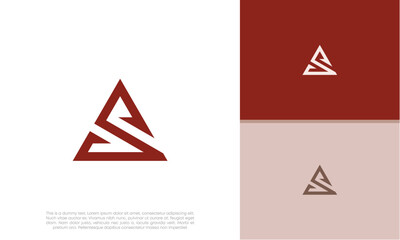 Initials S logo design. Initial Letter Logo. Innovative high tech logo template.	
