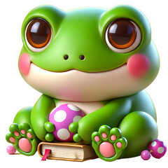 Picture of a happy frog playing