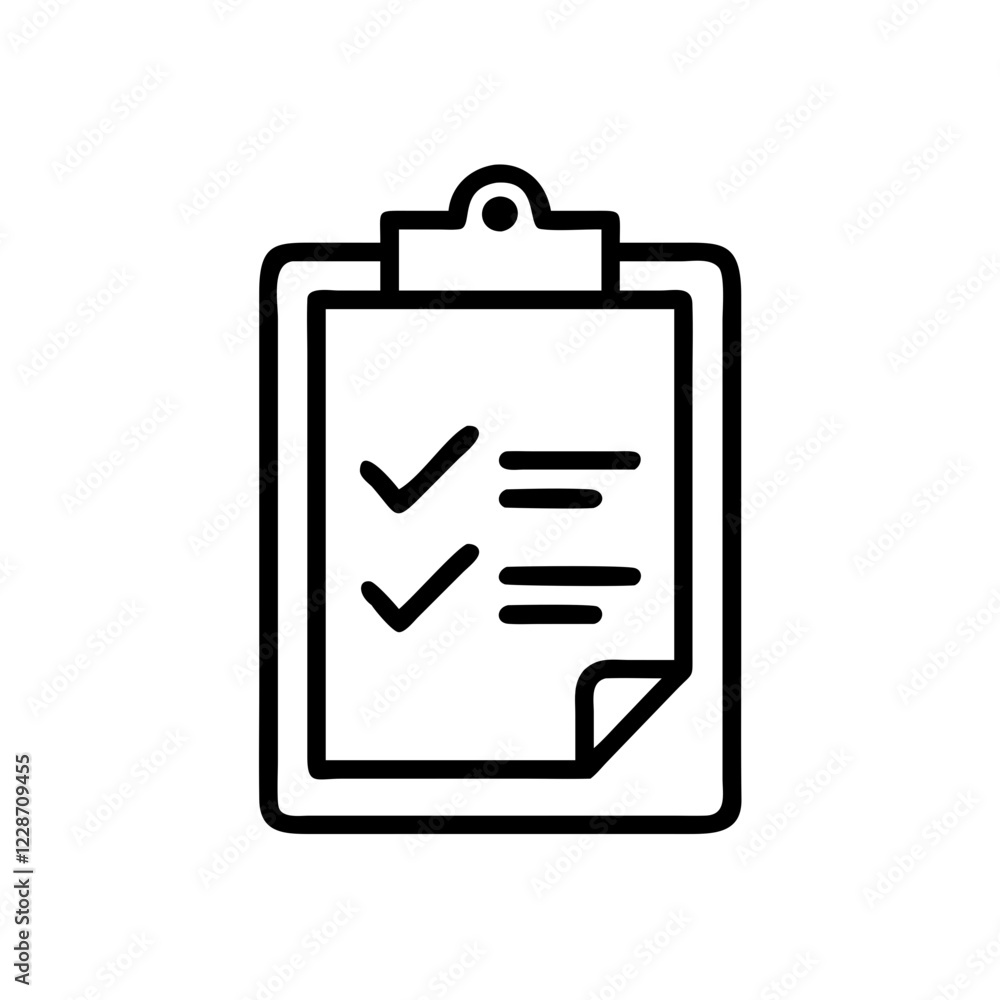 Aufkleber clipboard vector icon – organization & documentation symbol