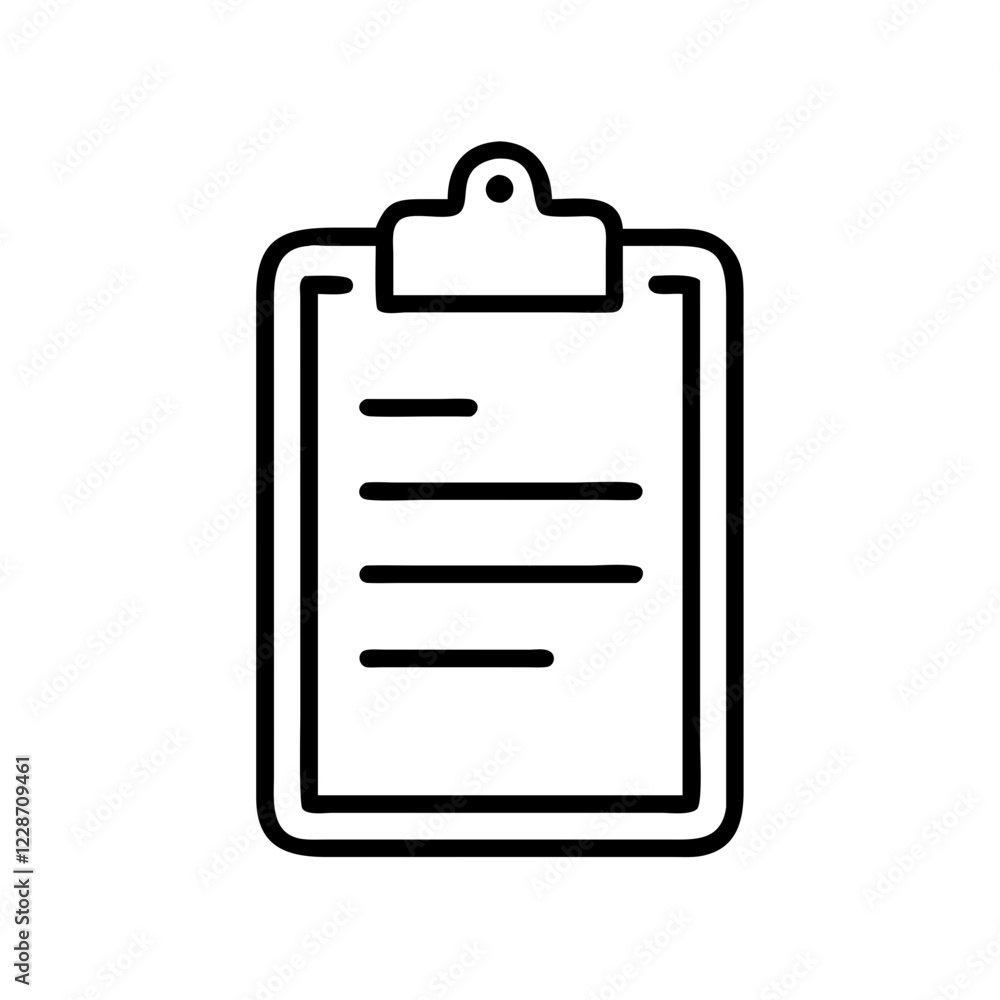 Aufkleber clipboard vector icon – organization & documentation symbol