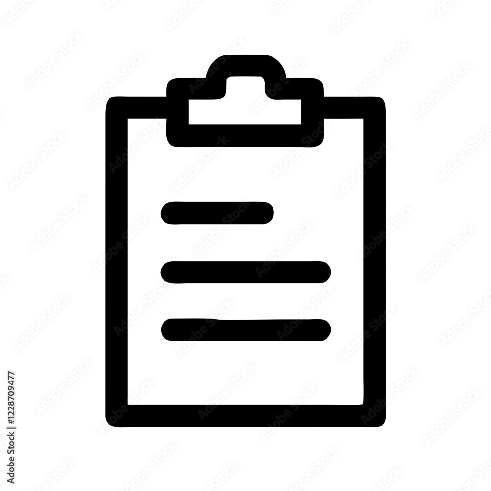 Aufkleber Clipboard Vector Icon – Organization & Documentation Symbol