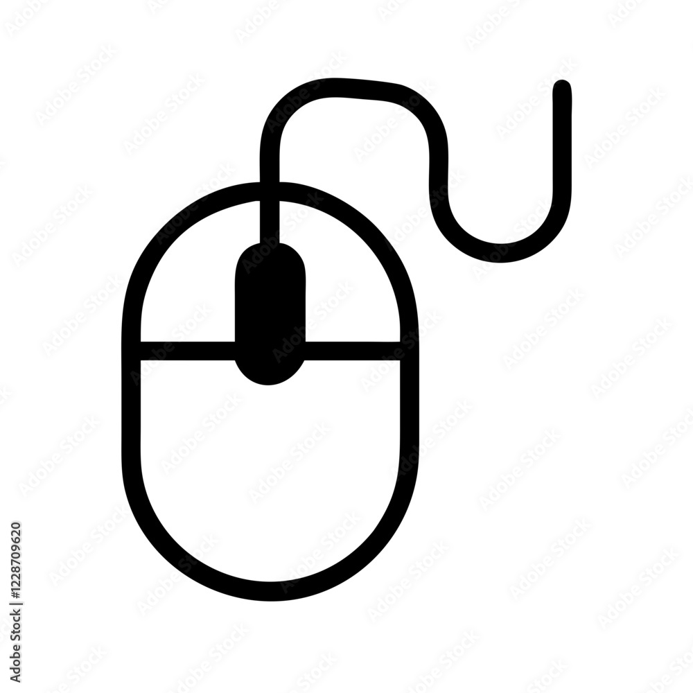 Aufkleber computer mouse vector icon – technology & navigation symbol