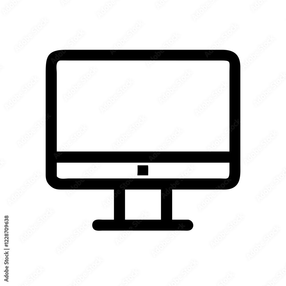 Poster Computer Monitor Vector Icon – Screen & Display Symbol