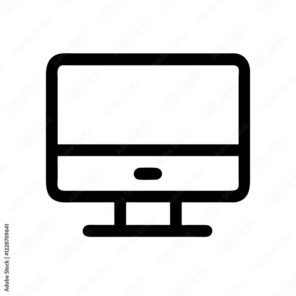 Poster Computer Monitor Vector Icon – Screen & Display Symbol