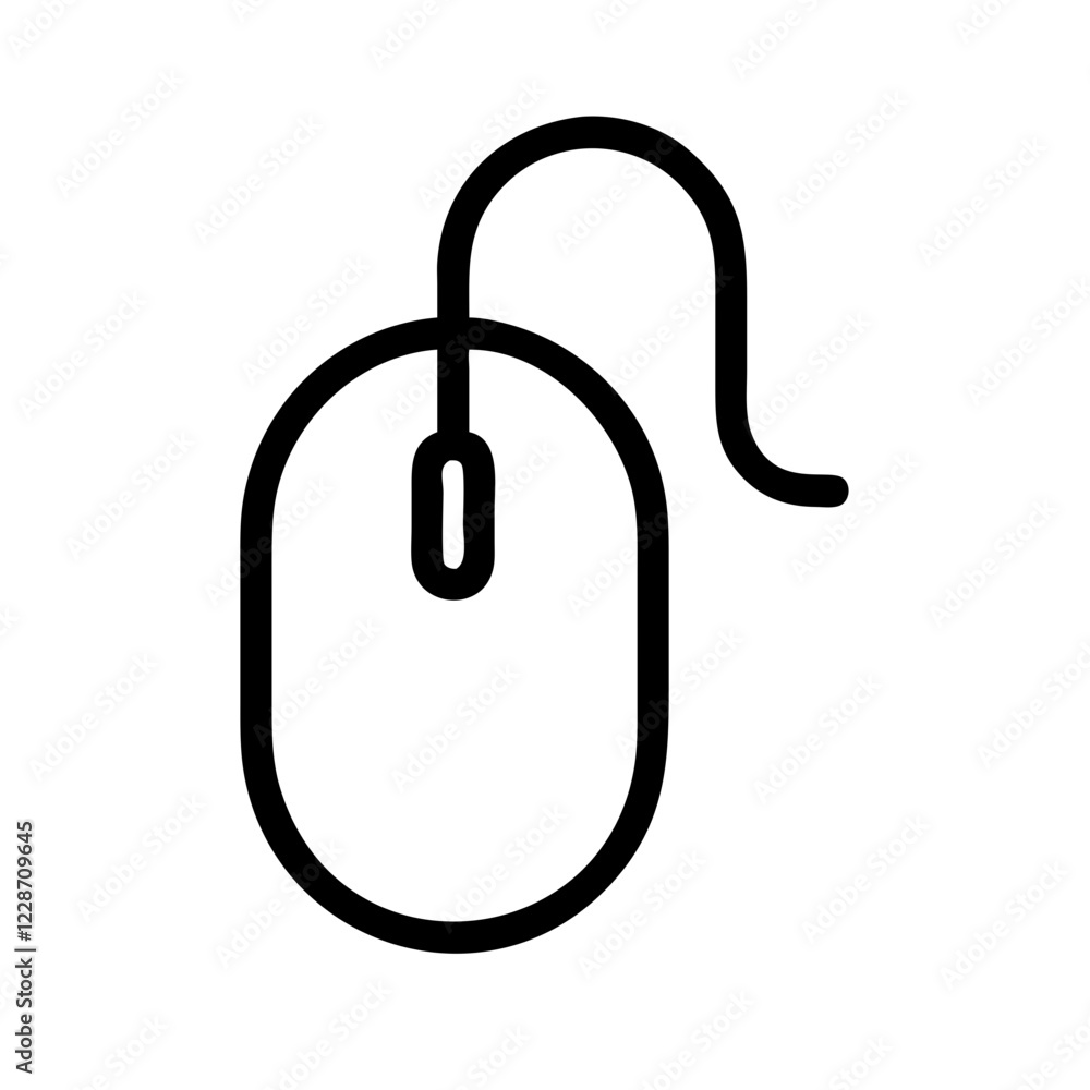 Poster computer mouse vector icon – technology & navigation symbol