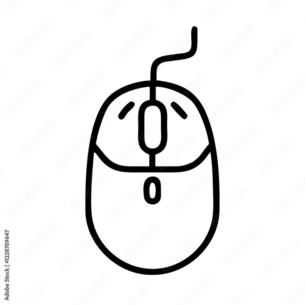 Poster computer mouse vector icon – technology & navigation symbol