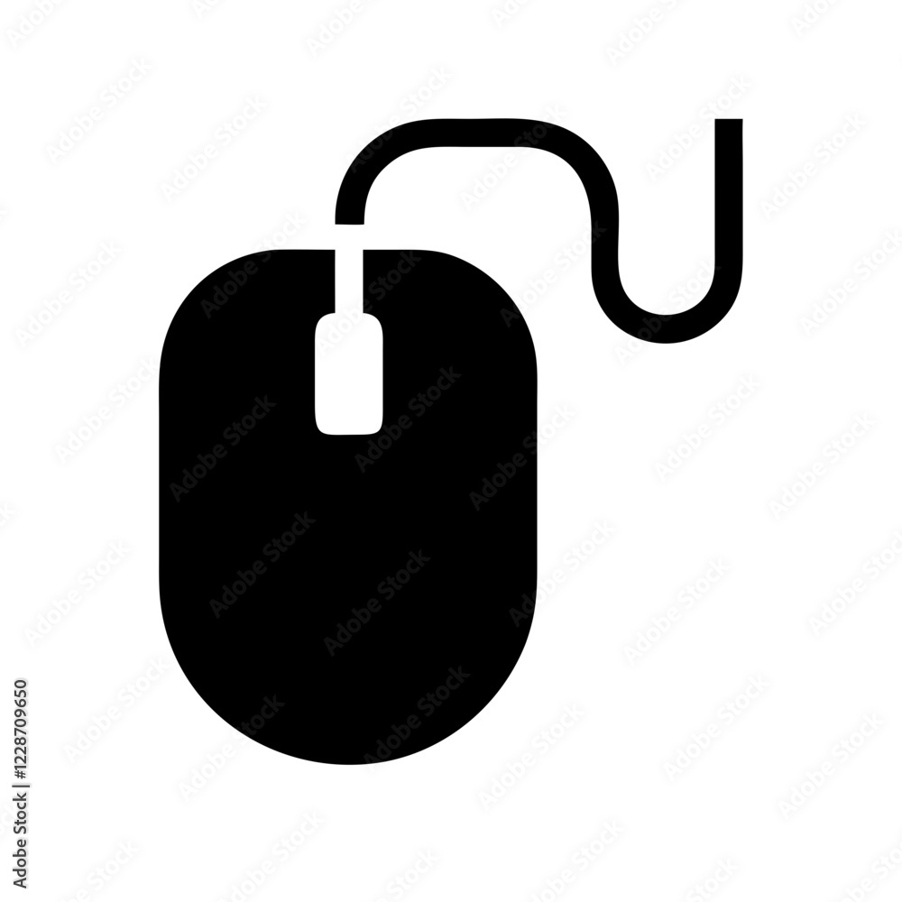 Poster computer mouse vector icon – technology & navigation symbol