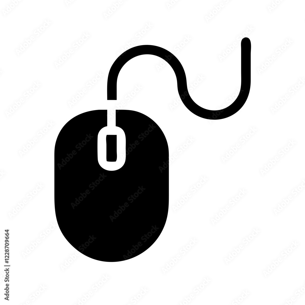 Poster Computer Mouse Vector Icon – Technology & Navigation Symbol