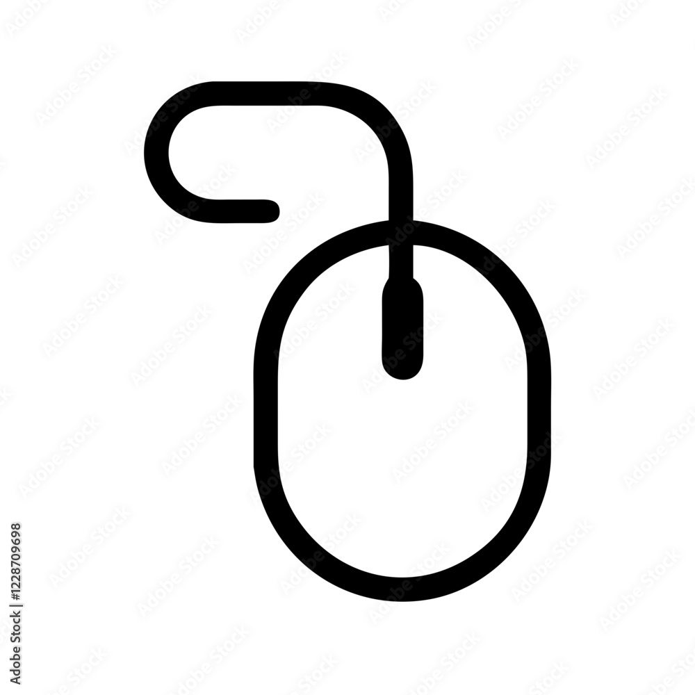 Poster computer mouse vector icon – technology & navigation symbol