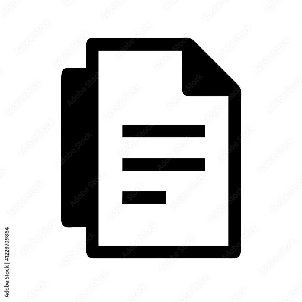 Poster document vector icon – file & paperwork symbol