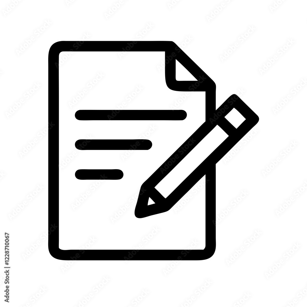 Poster document vector icon – file & paperwork symbol