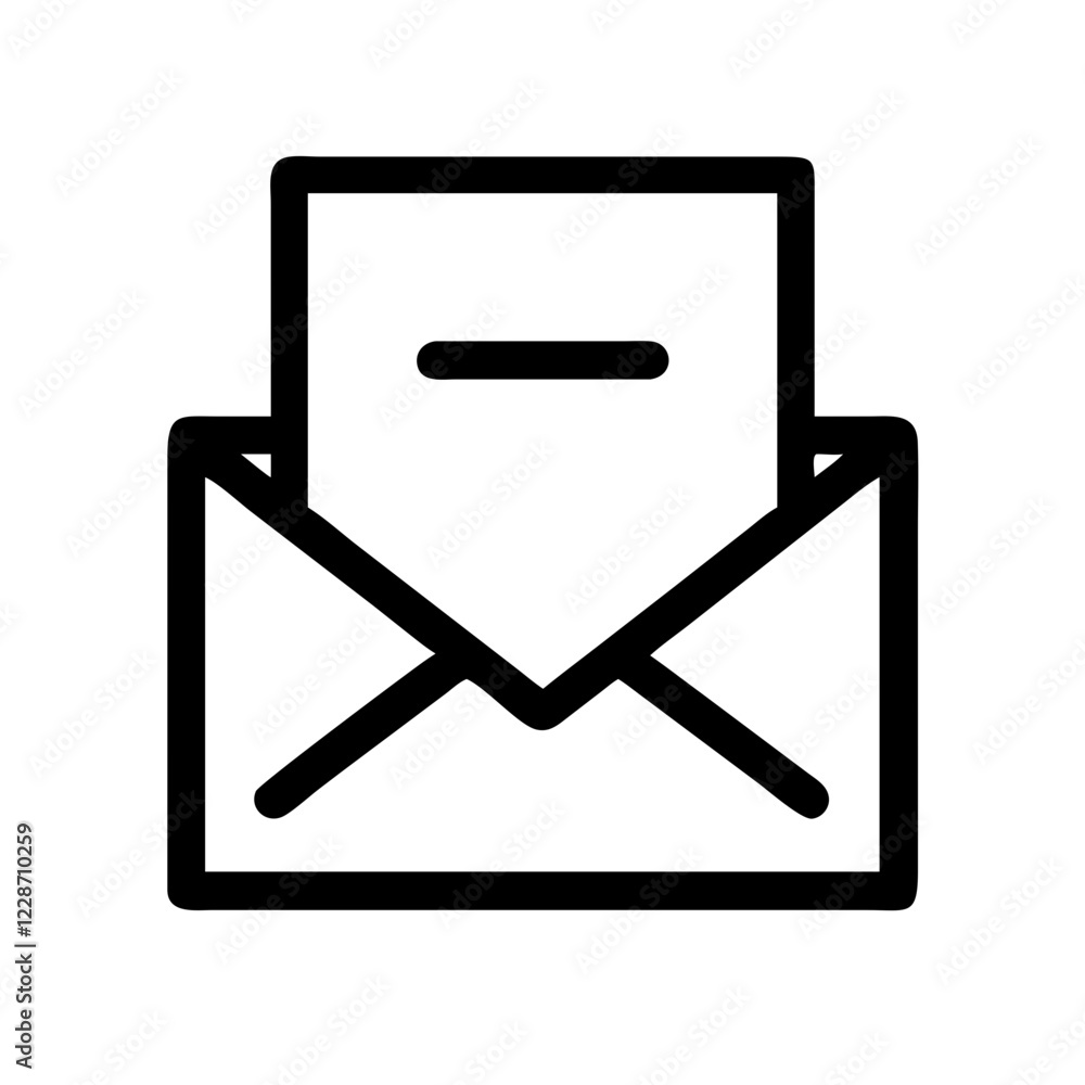 Poster envelope mail vector icon – communication & messaging symbol