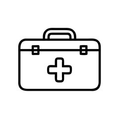 Obraz premium First Aid Kit Vector Icon – Emergency & Health Symbol