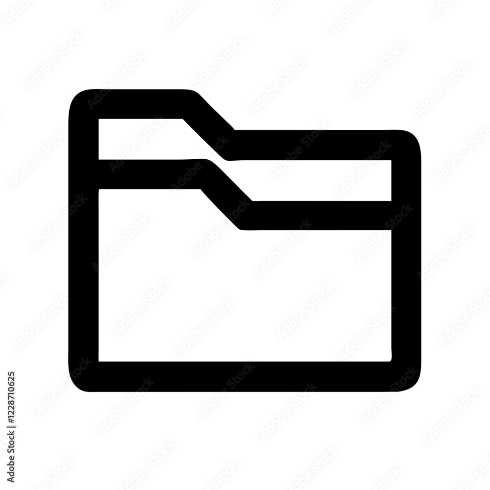Poster folder vector icon – organization & file management symbol