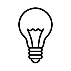 Fototapeta premium Light Bulb Vector Icon – Idea & Innovation Symbol