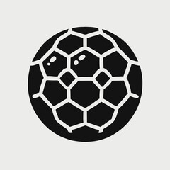 Obraz premium Football silhouette in black on a white background