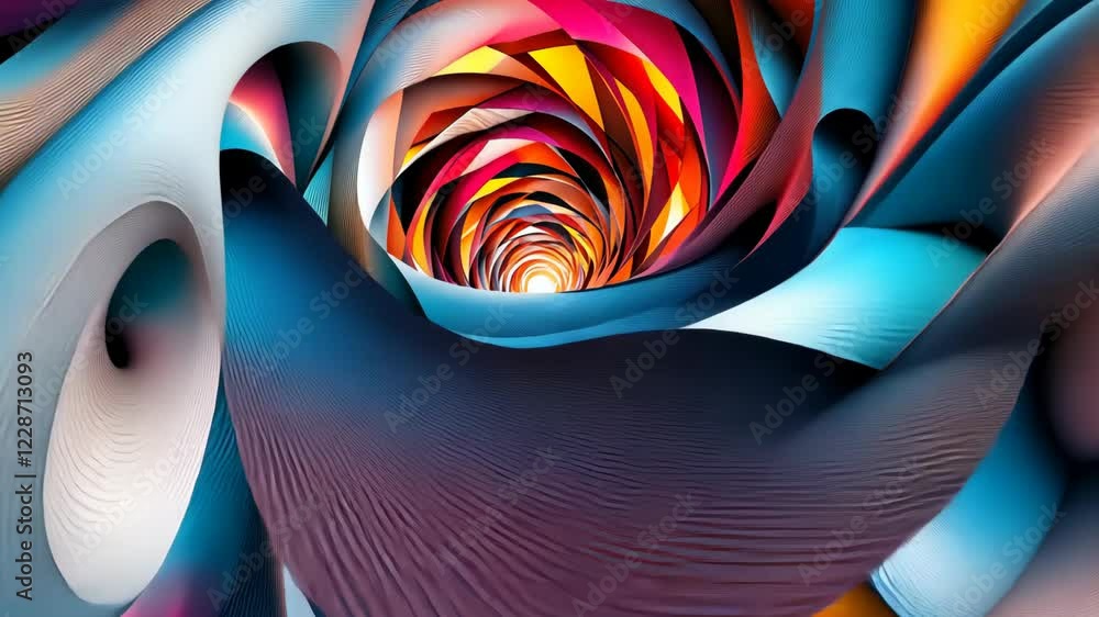 Aufkleber vibrant swirling abstract patterns with dynamic optical motion