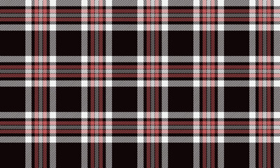 Black, pink and white seamless plaid pattern, perfect for designing clothes, skirts, pants to make any outfit stand out, whether classic or modern, vector illustration.