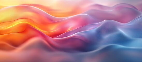 Fototapeta premium Abstract colorful waves, flowing fabric texture.