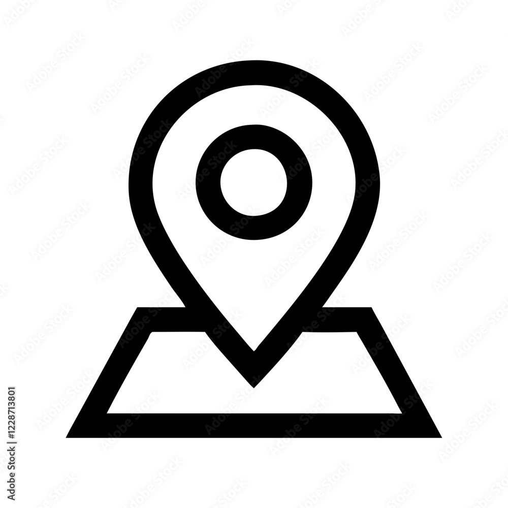 Aufkleber pin map vector icon – navigation & location symbol