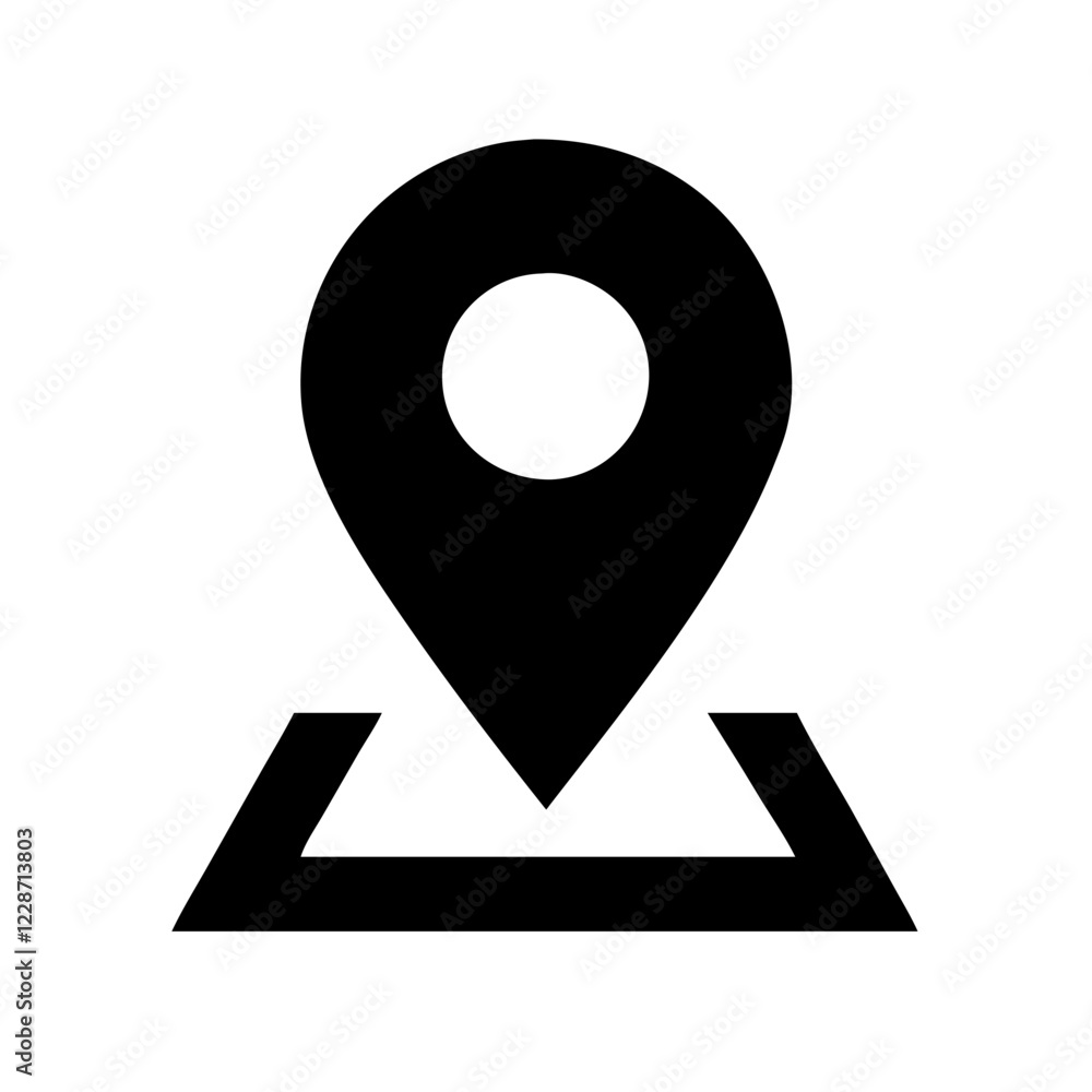 Aufkleber pin map vector icon – navigation & location symbol