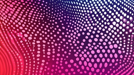 Abstract Pink Purple Dotted Wave Pattern Design