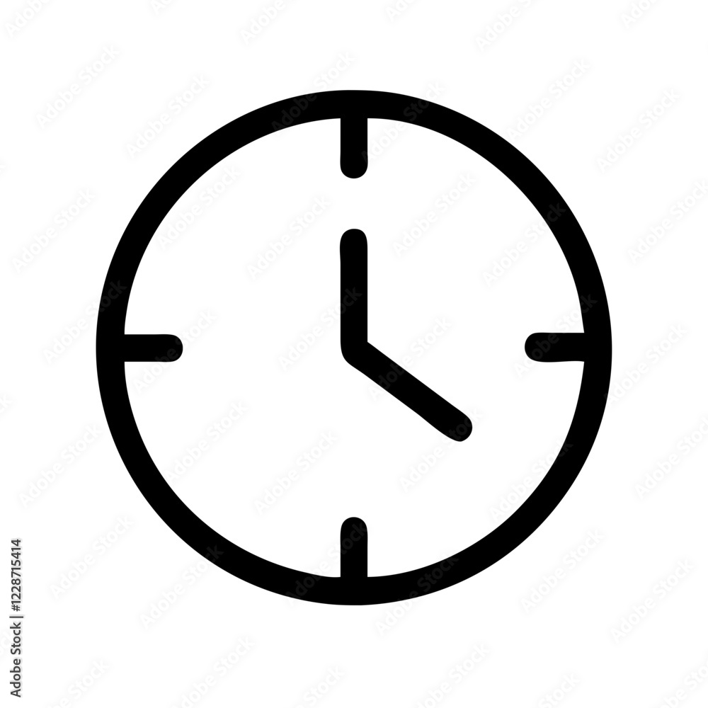 Poster time vector icon – clock & schedule symbol