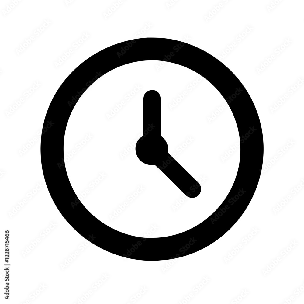 Poster time vector icon – clock & schedule symbol