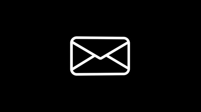 Email, in box, message, text Icon animation.message alert,incoming notification,Sending mail sign,Email notification symbol icon 3d rotation animation.