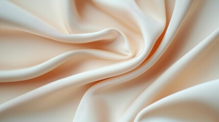 Obraz premium Soft, flowing fabric in a light peach color, showcasing elegant folds and textures, ideal for fashion and design applications.