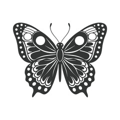 Butterfly silhouette vector illustration art design. Silhouette Butterflies Isolated. insects butterfly outline, tattoo, coloring, vector logo icon set on a white background.